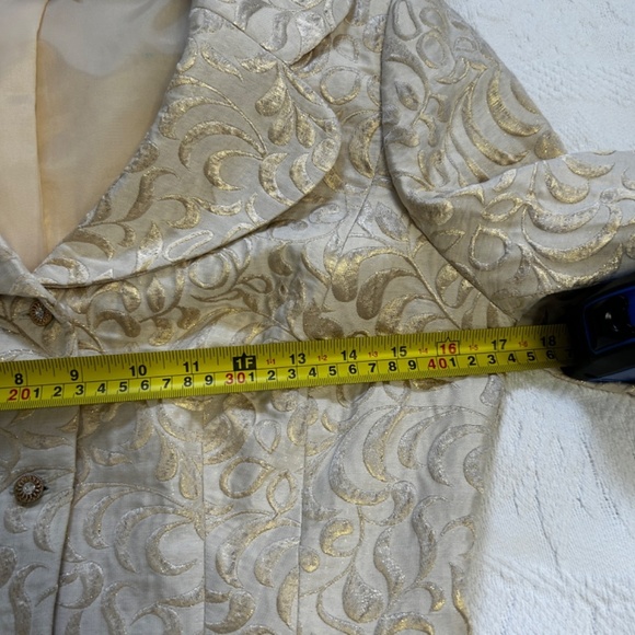 VTG Jones New York Women’s Size 8P 2 Piece Skirt Set Silk & Metallic Old Money - Picture 15 of 15